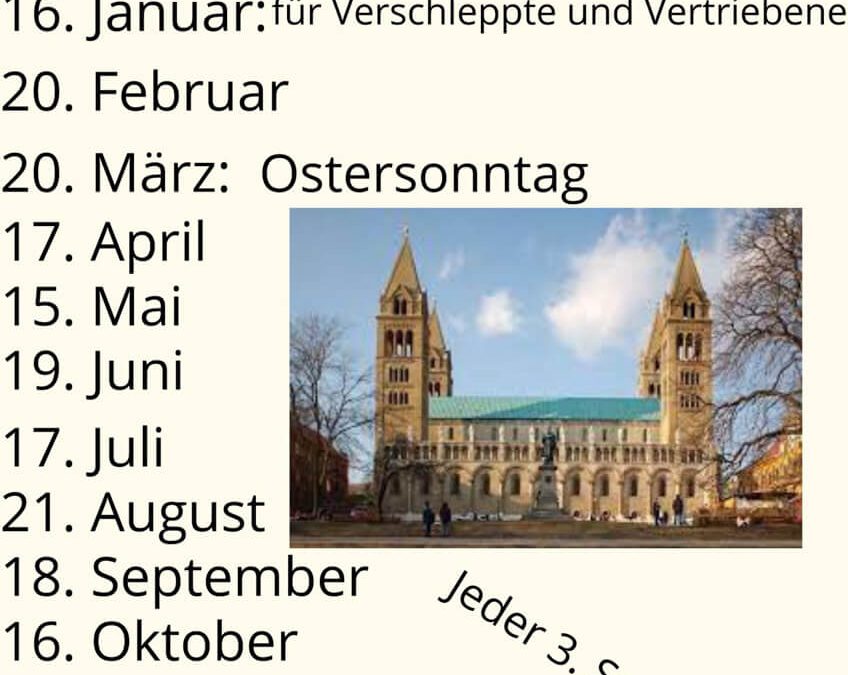 Heilige Messen in deutscher Sprache während des ganzen Jahres